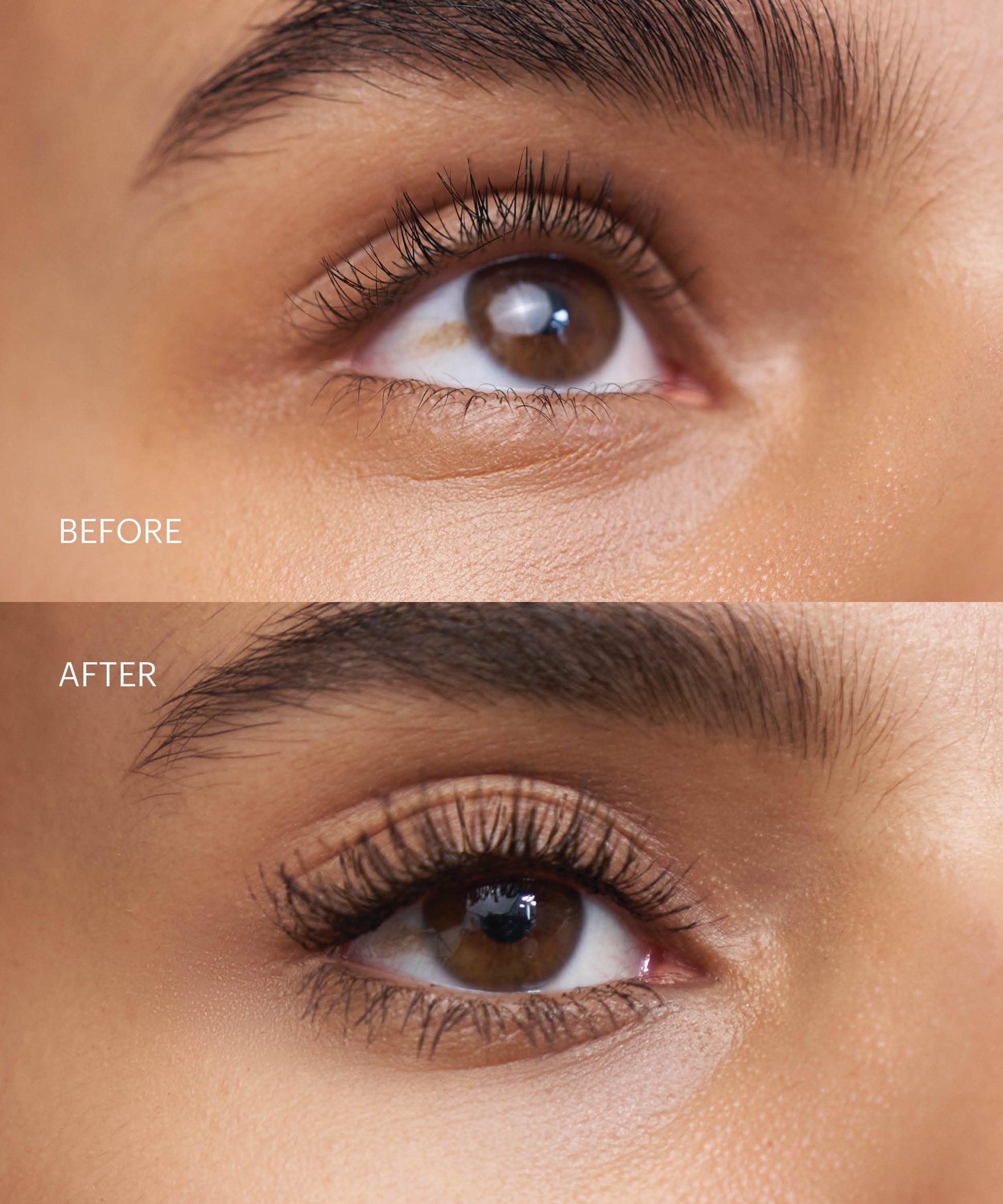 Before & After der Volumising Night Mascara