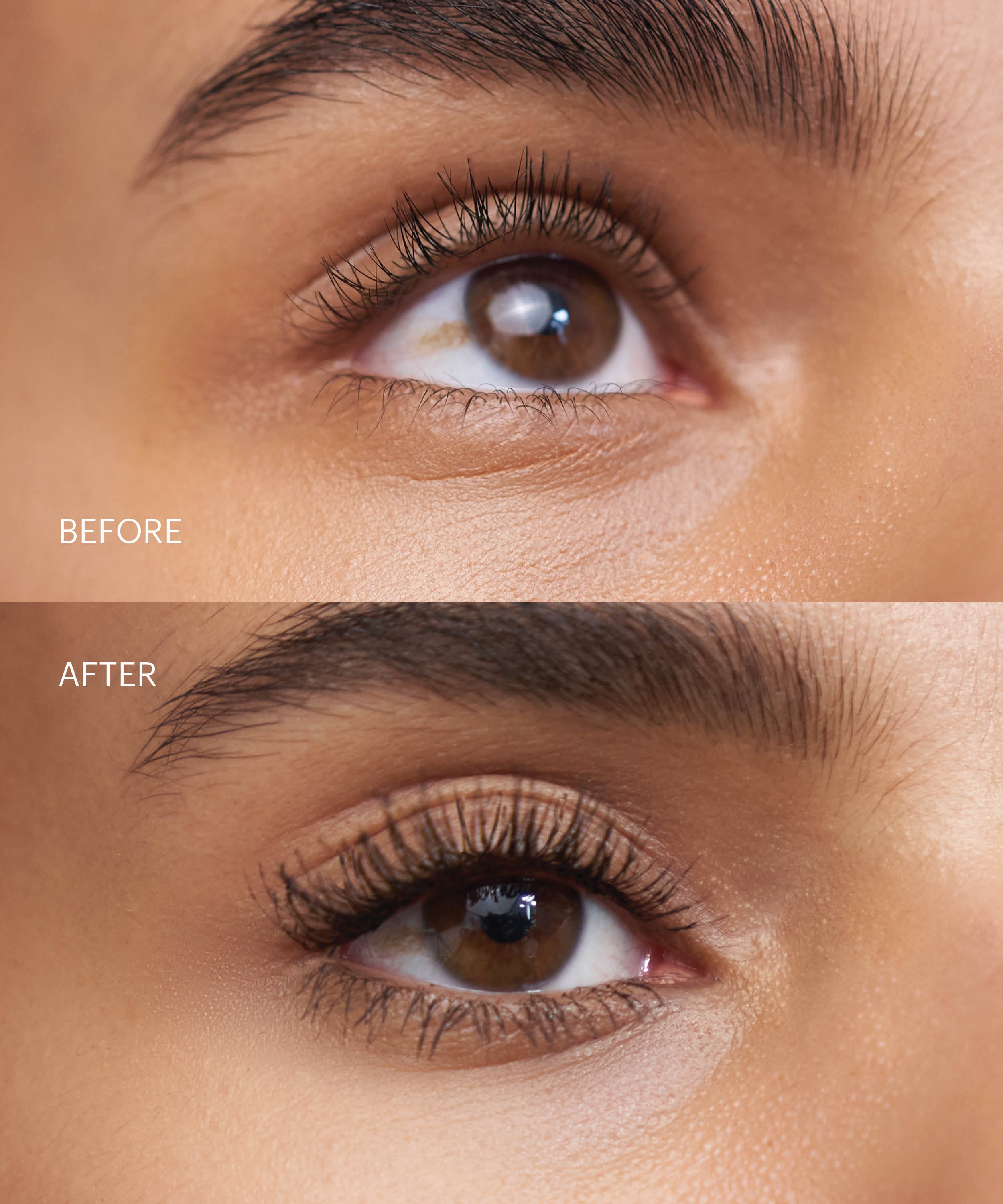 Before & After der Volumising Night Mascara