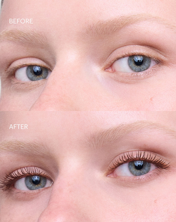 mascara; brown: Before & After der Lengthening Day Mascara in Brown