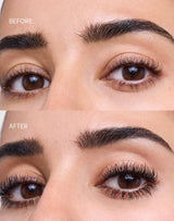 volumising-night-mascara; midnight-black: Before & After der Volumising Night Mascara