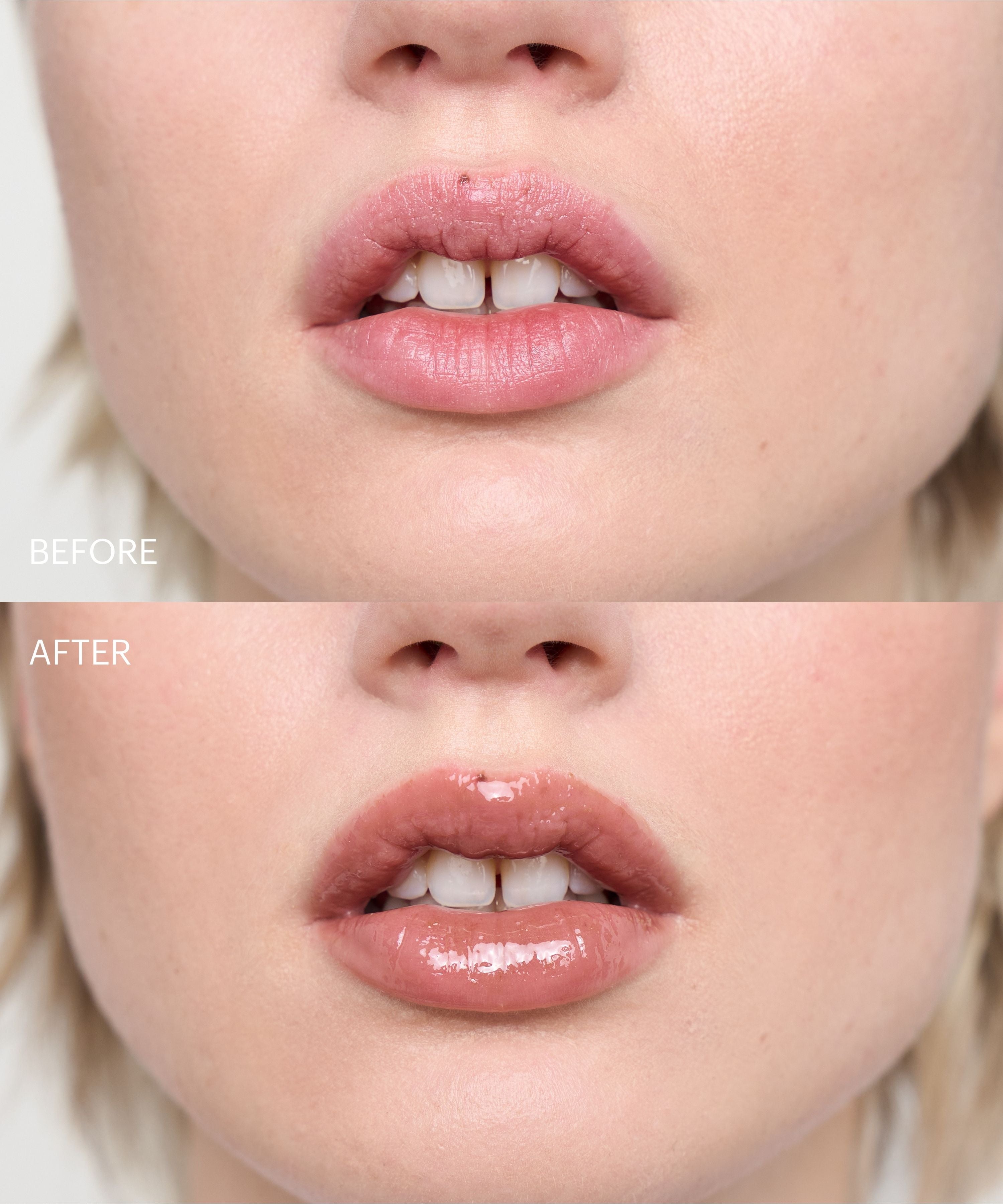 spf-lip-gloss-off-duty-limited-edition; off-duty: Before & After des Limited Edition Lip Gloss' in Off Duty