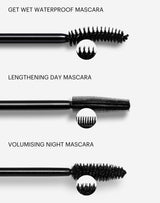 ; Die Bürsten unserer drei Mascaras im Vergleich