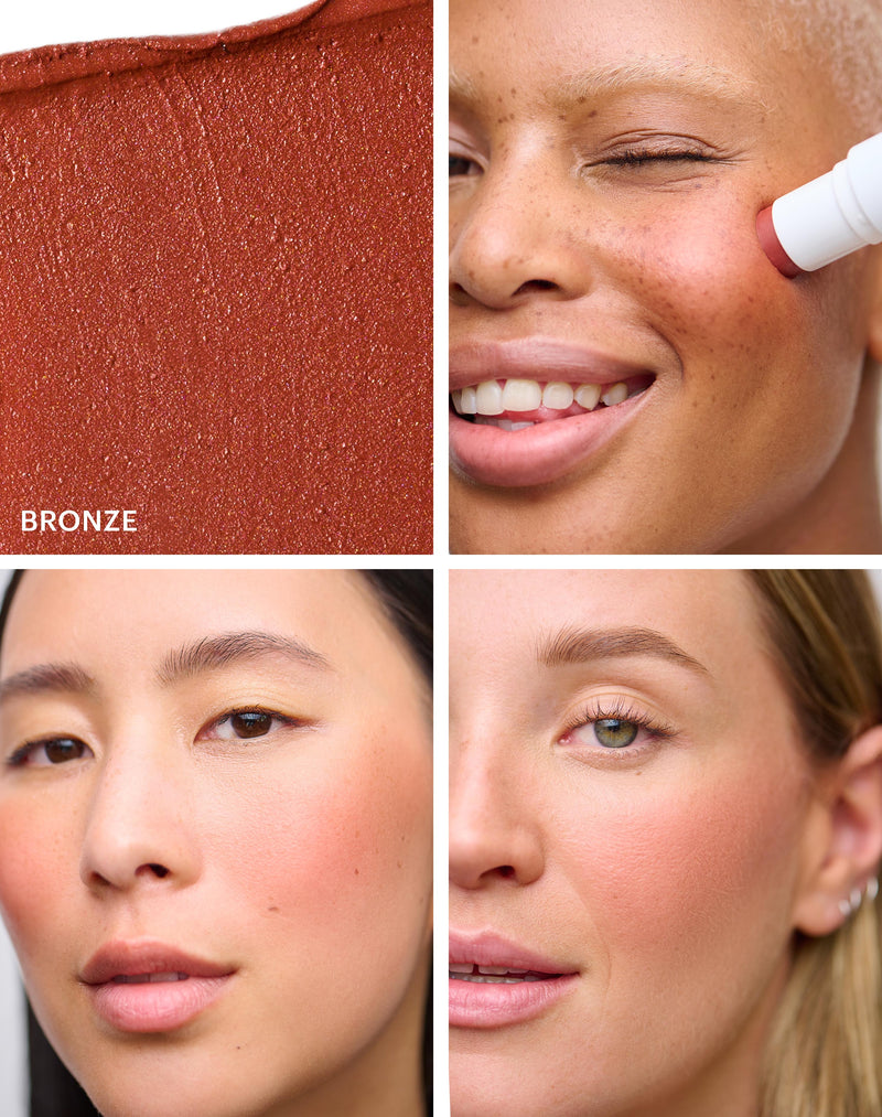 bronze-blush; Warmer, mittlerer Braunton mit rötlichen Untertönen
