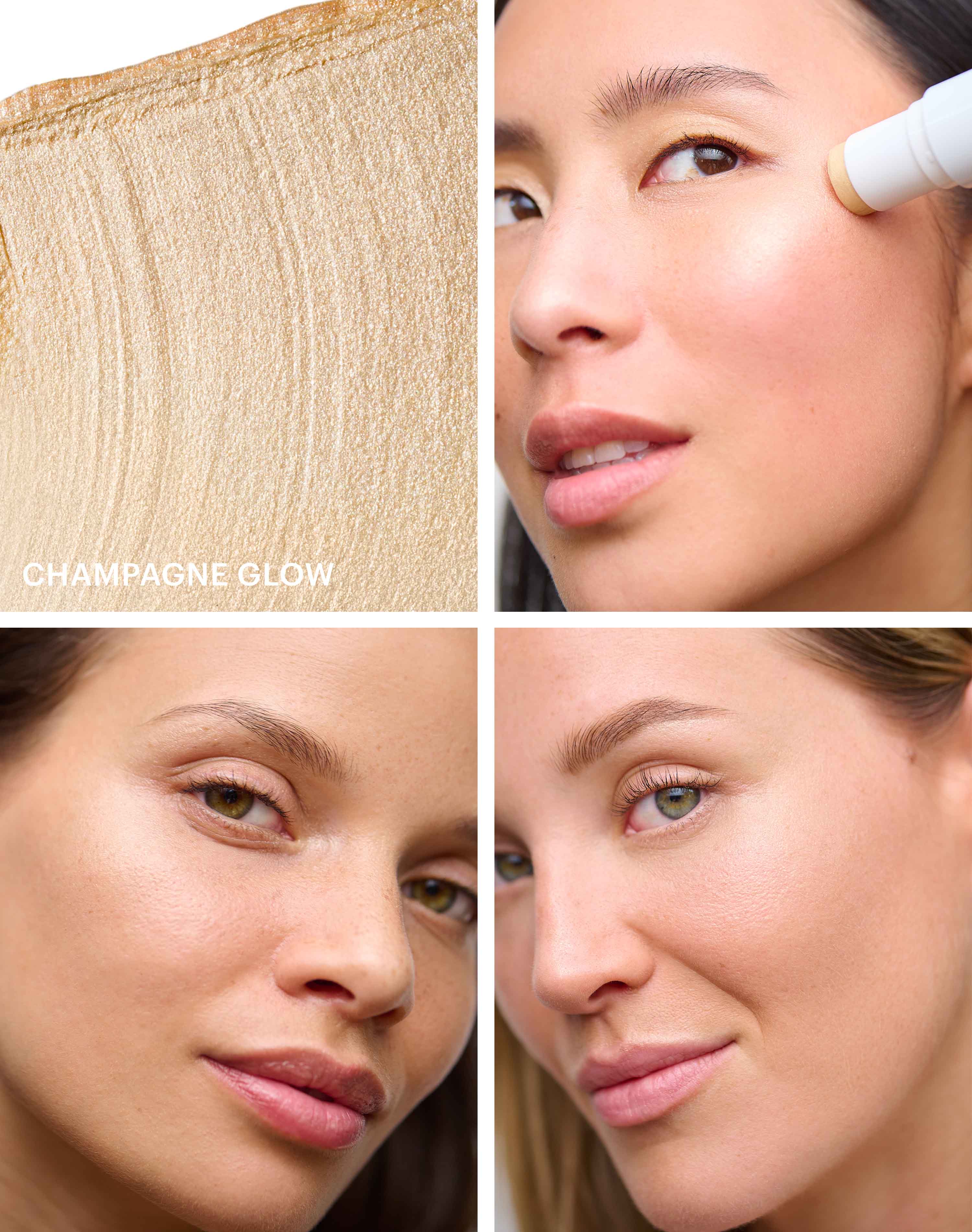 champagne-glow highlighter;Universeller, natürlicher Champagner-Ton mit feinen Perlen