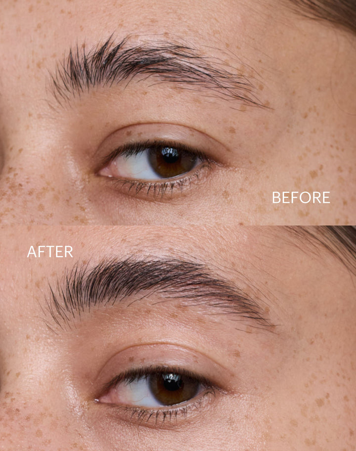 fluffy-brow-filler; dark-brown: Before & After of the Fluffy Brow Filler in Dark Brown