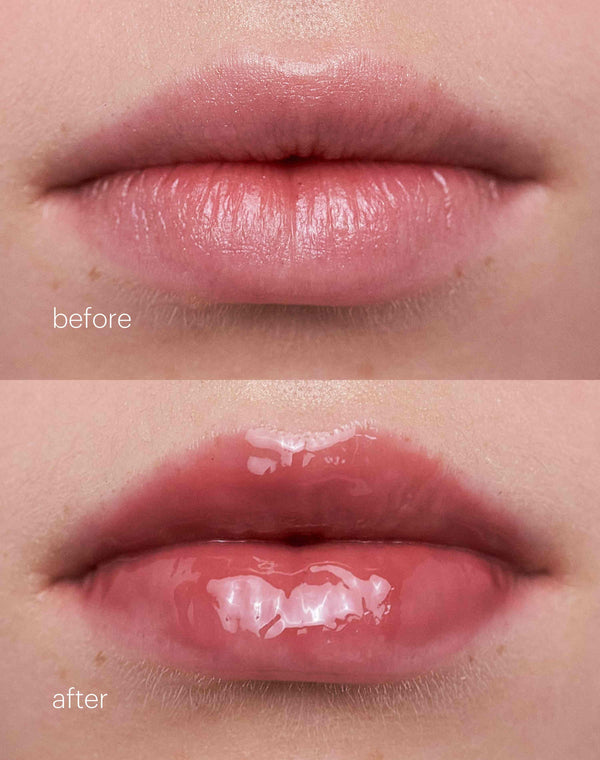 jam; Before & After des Jelly Treat Lip Oils in Jam