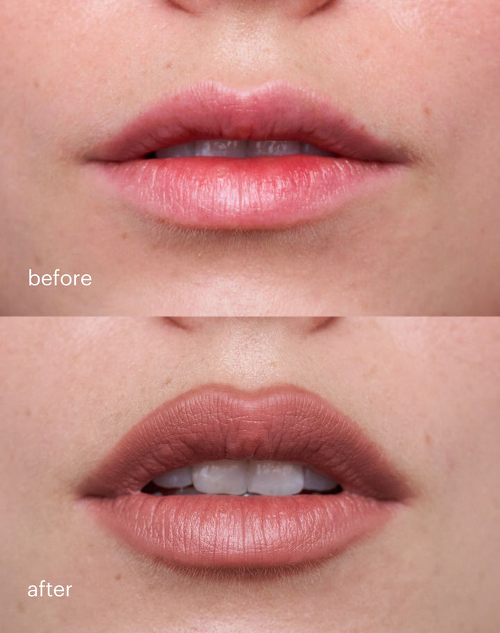 soft-shape-lip-liner; neutral-brown: Before & After des Soft Shape Lip Liners in Neutral Brown