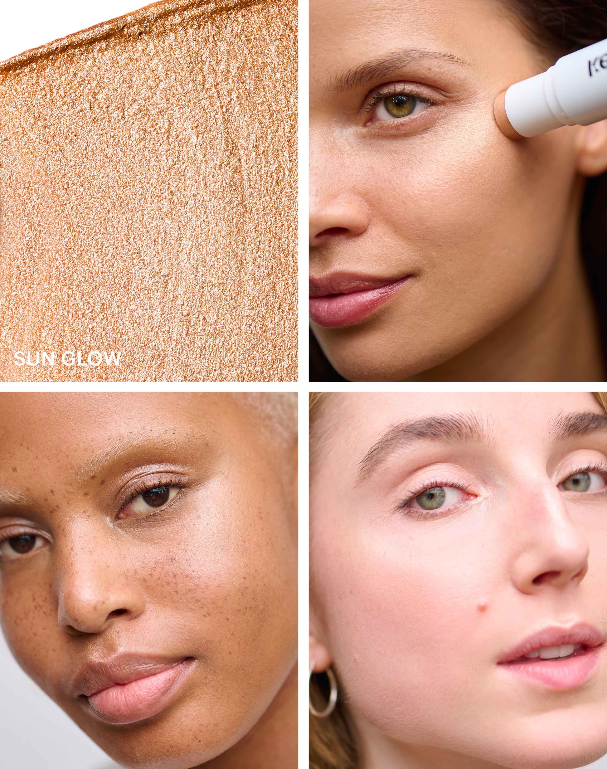 sun-glow highlighter; Zart schimmernder Kupfer-Peach-Ton mit roségoldenen Untertönen