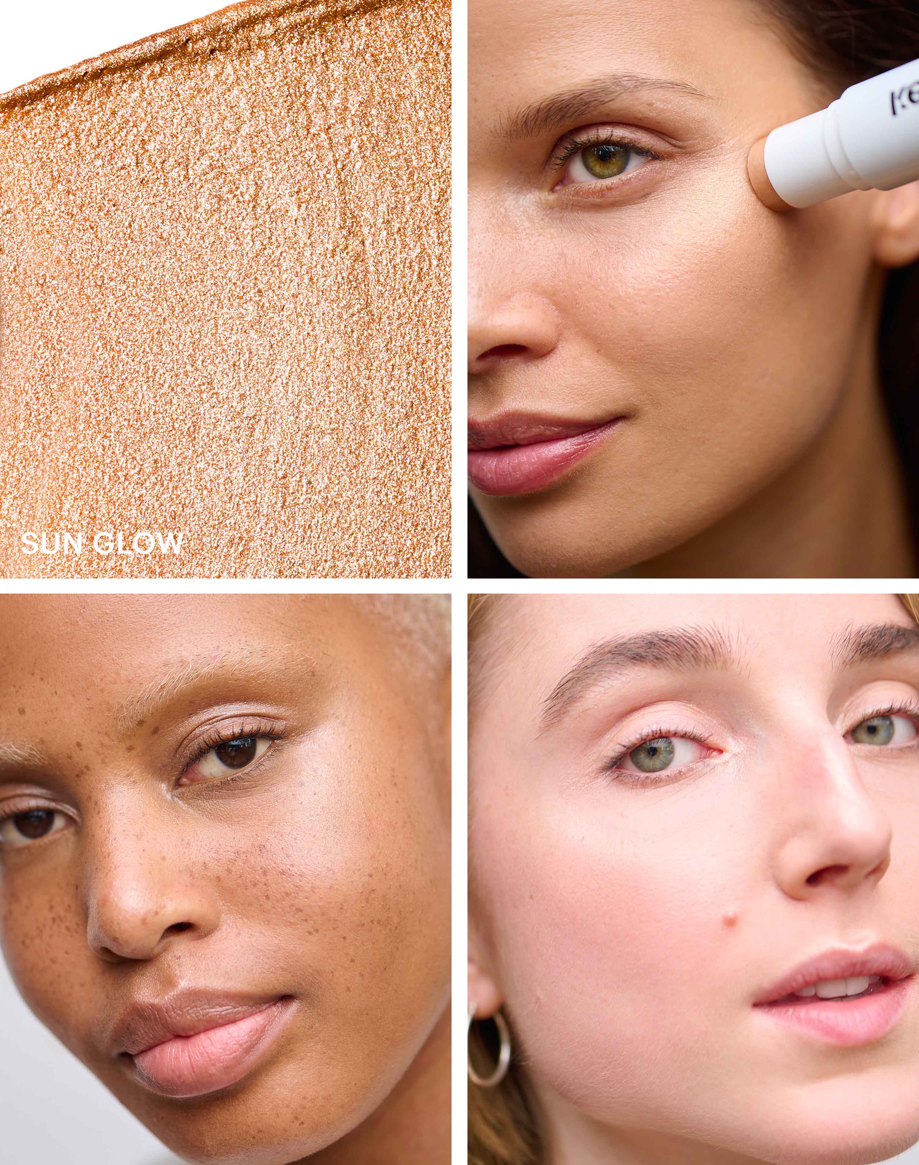 sun-glow highlighter; Zart schimmernder Kupfer-Peach-Ton mit roségoldenen Untertönen