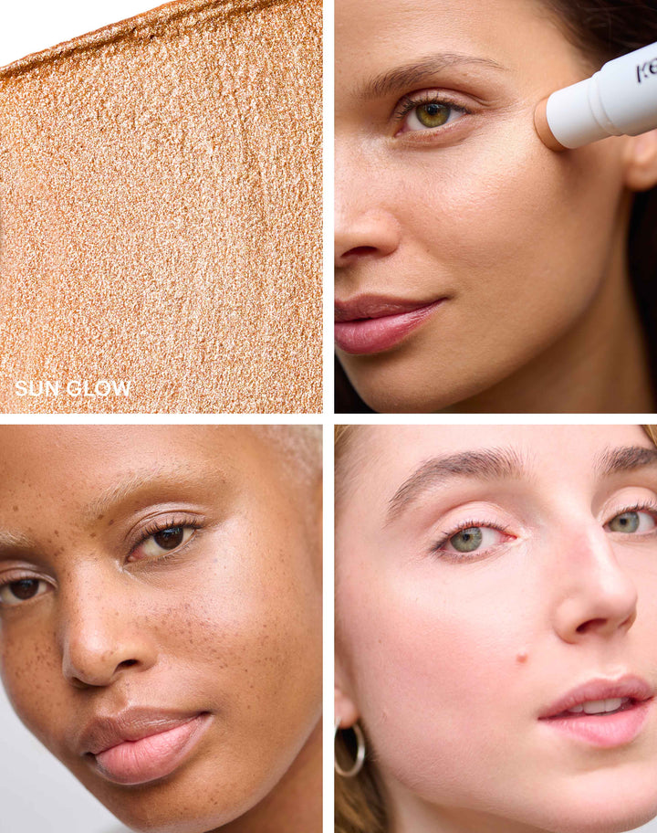 sun-glow highlighter; Zart schimmernder Kupfer-Peach-Ton mit roségoldenen Untertönen