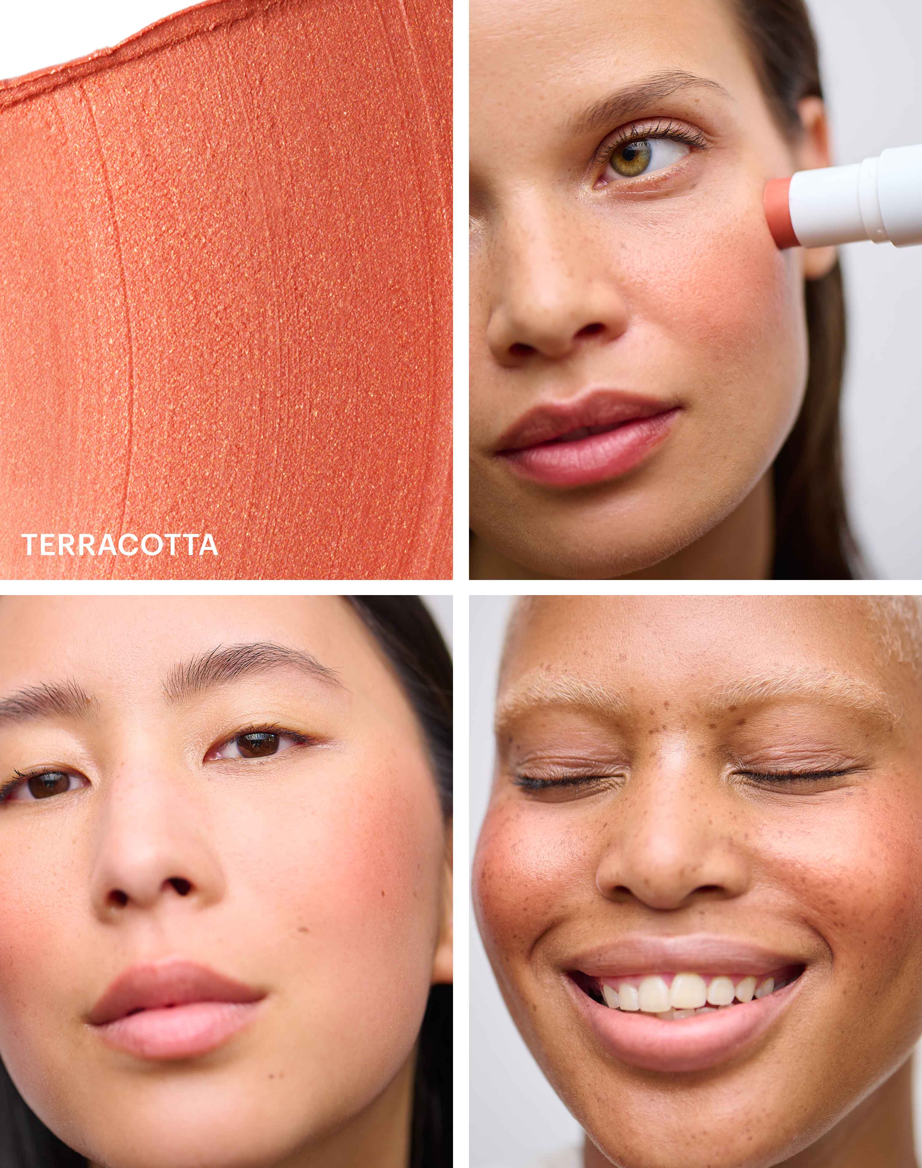 terracotta blush; Warmer Siena-Farbton mit ganz subtilen Goldpigmenten