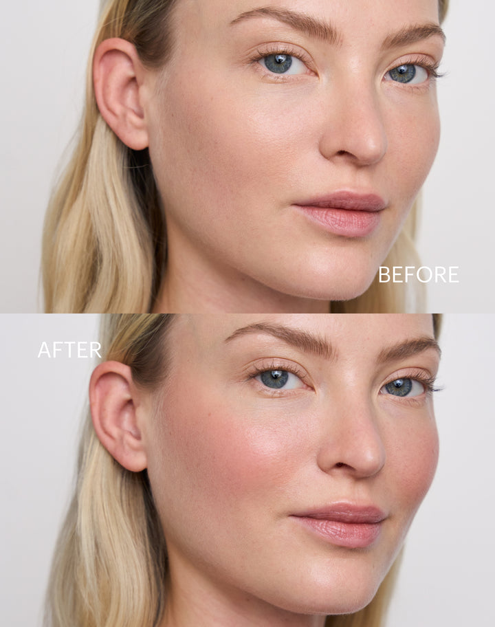 mono-stick; cheeks-blush: Before & After des Cheeks Blush